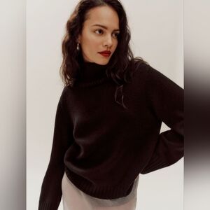 Reformation Conrad Cashmere Turtleneck Sweater Black - S
